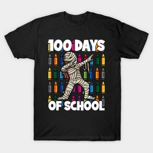 100 Days of School Dabbing Mummy T-Shirt